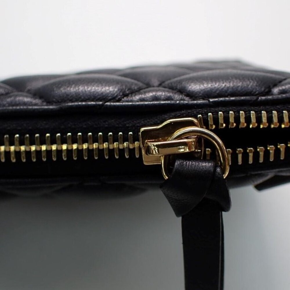 Authentic Versace Quilted Lambskin Leather Pouch and Crossbody - Picture 12 of 17